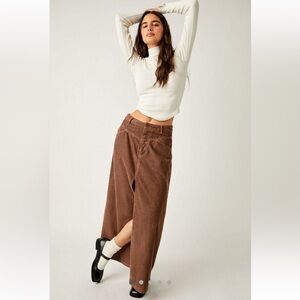 Brand new free people Come As You Are Corduroy Maxi Skirt size 4